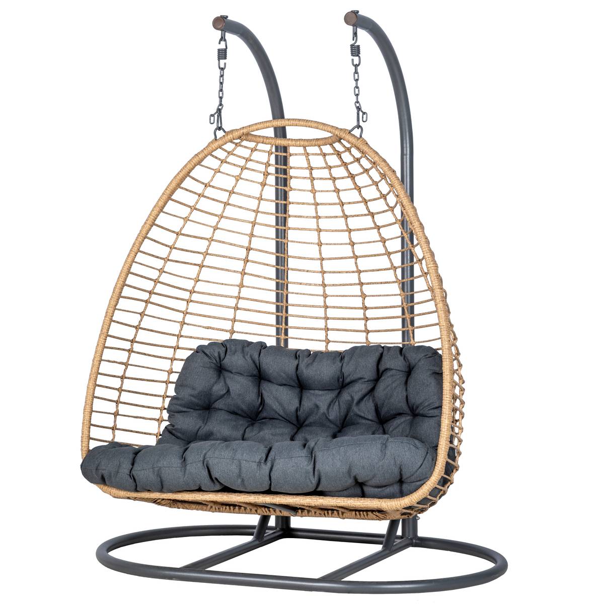Fauteuil oeuf suspendu Ajar Ardoise - Hespéride - 2