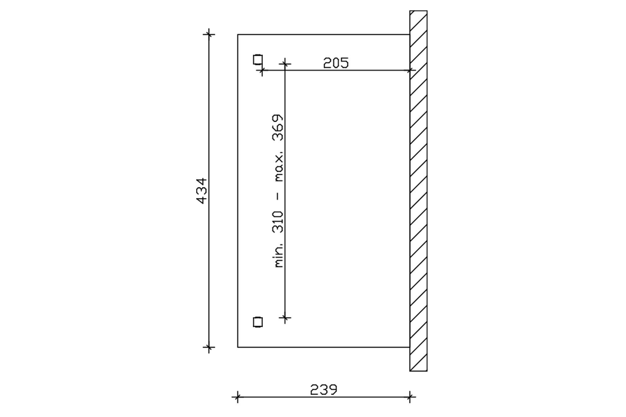 Pergola adossée Marron en bois lamellé collé 10.37 m² - 6