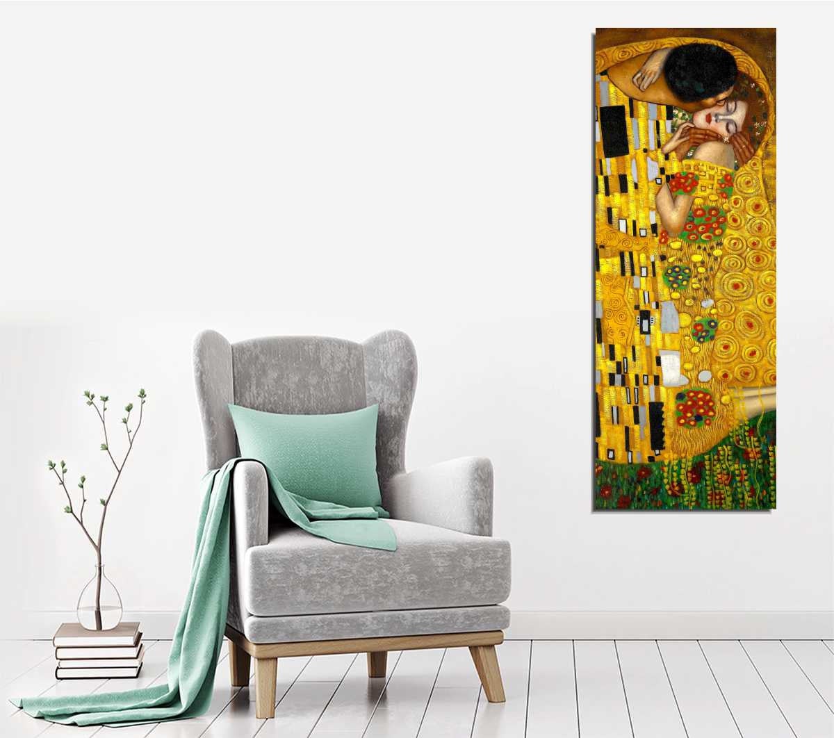 Tablou PC141, multicolor, pânză, 30x80 cm