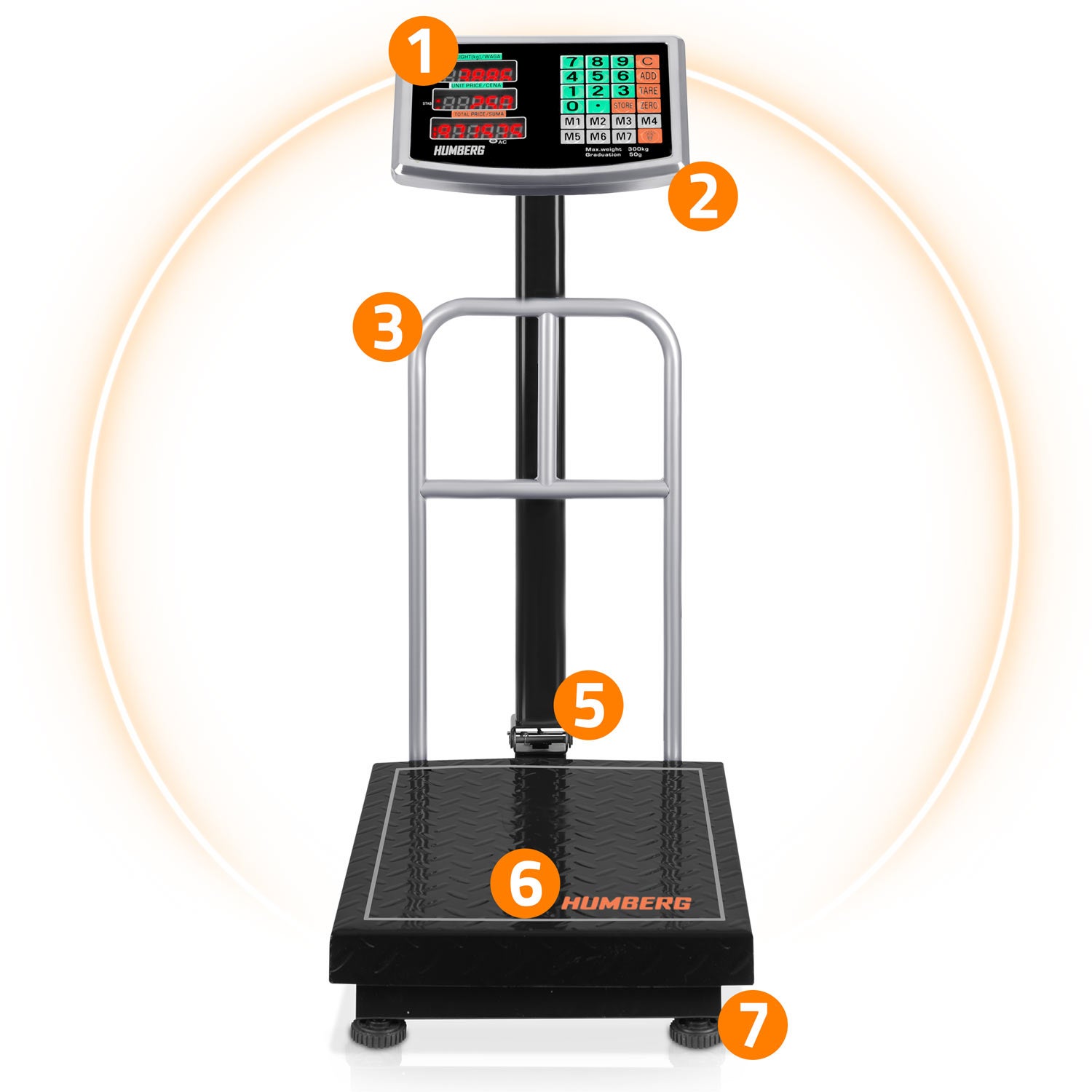 Balance Professionnelle Humberg MH-191 150 kg pour Usage Industriel - 10