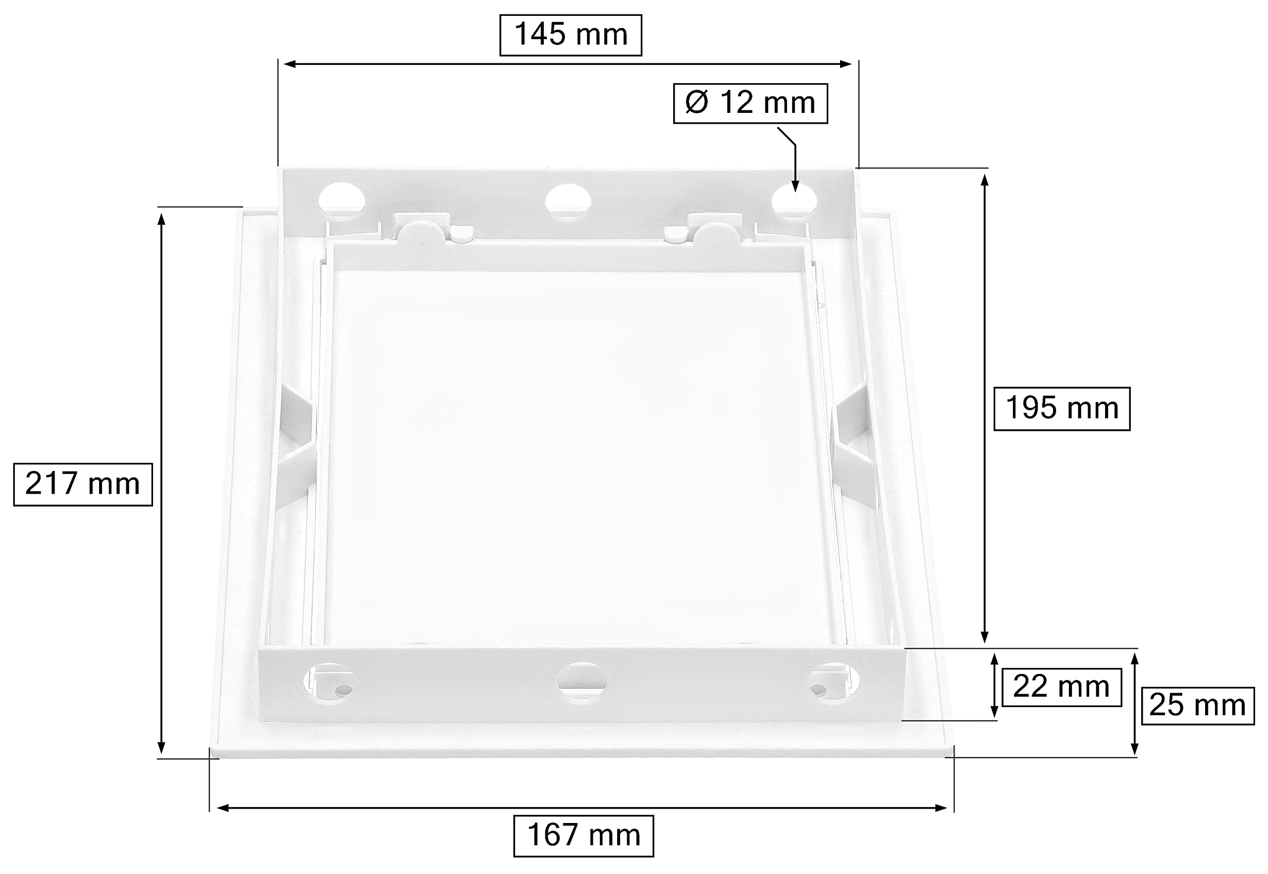 Trappe de Visite 15x20 cm - Plastique Blanc - Trappe d'Inspection pour Placo - Plafond - Comble - KOTARBAU - 2