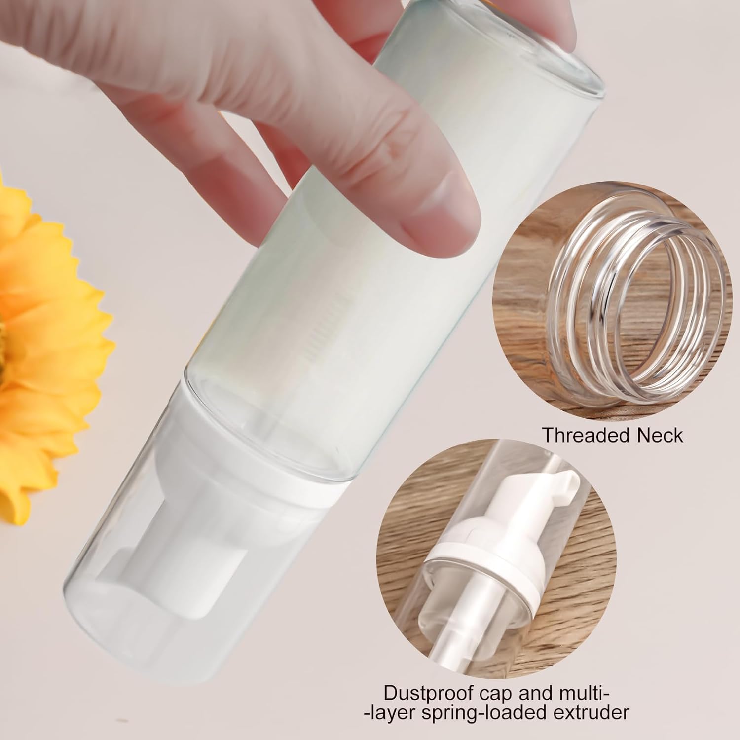 Bouteille à pompe en mousse plastique PET - 2