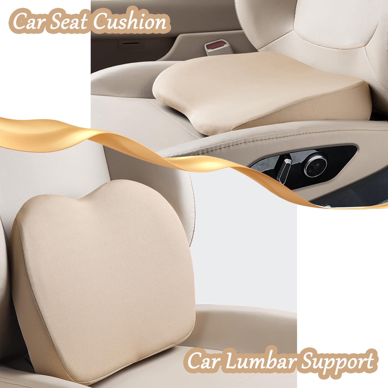 Almofada de assento de espuma viscoelástica, almofada de carro ou suporte lombar, almofada de assento elevada, adequada para conduzir um carro - 7