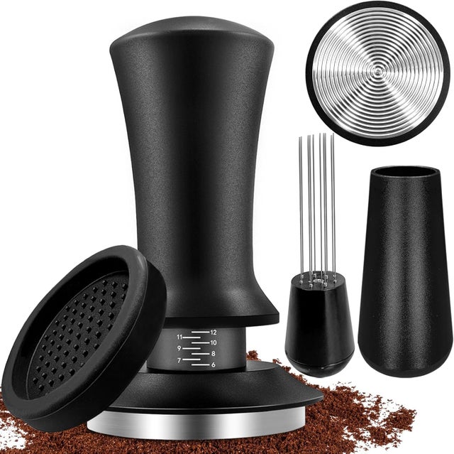 Ubijak do kawy 51 mm ze stali nierdzewnej 304 - z regulatorem ciśnienia i narzędziem do ubijania - kompletny zestaw do espresso