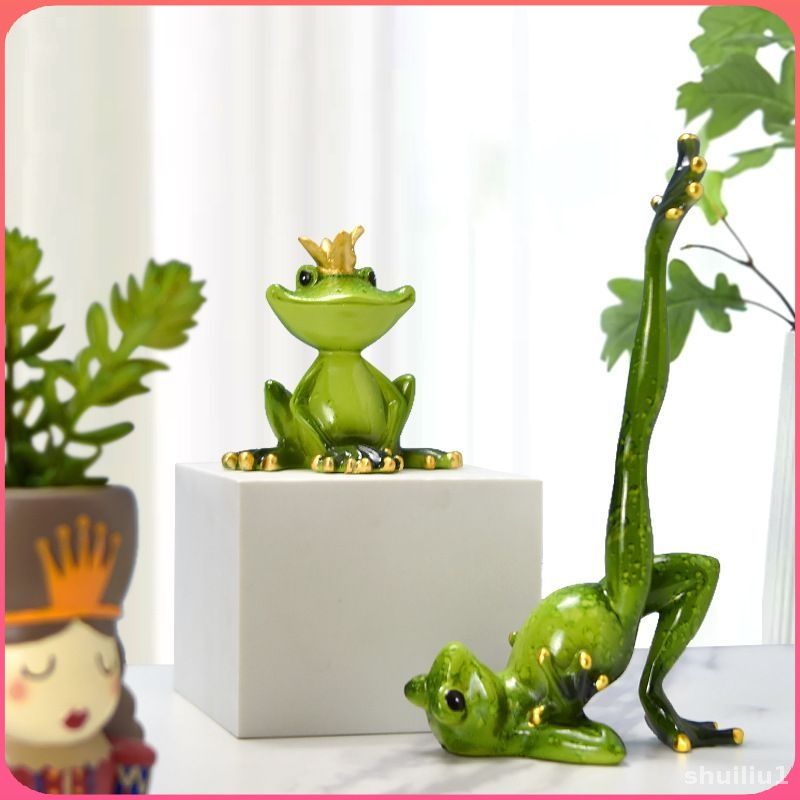 Yoga frog resin craft decorations for TV cabinets and cabinets | Leroy ...