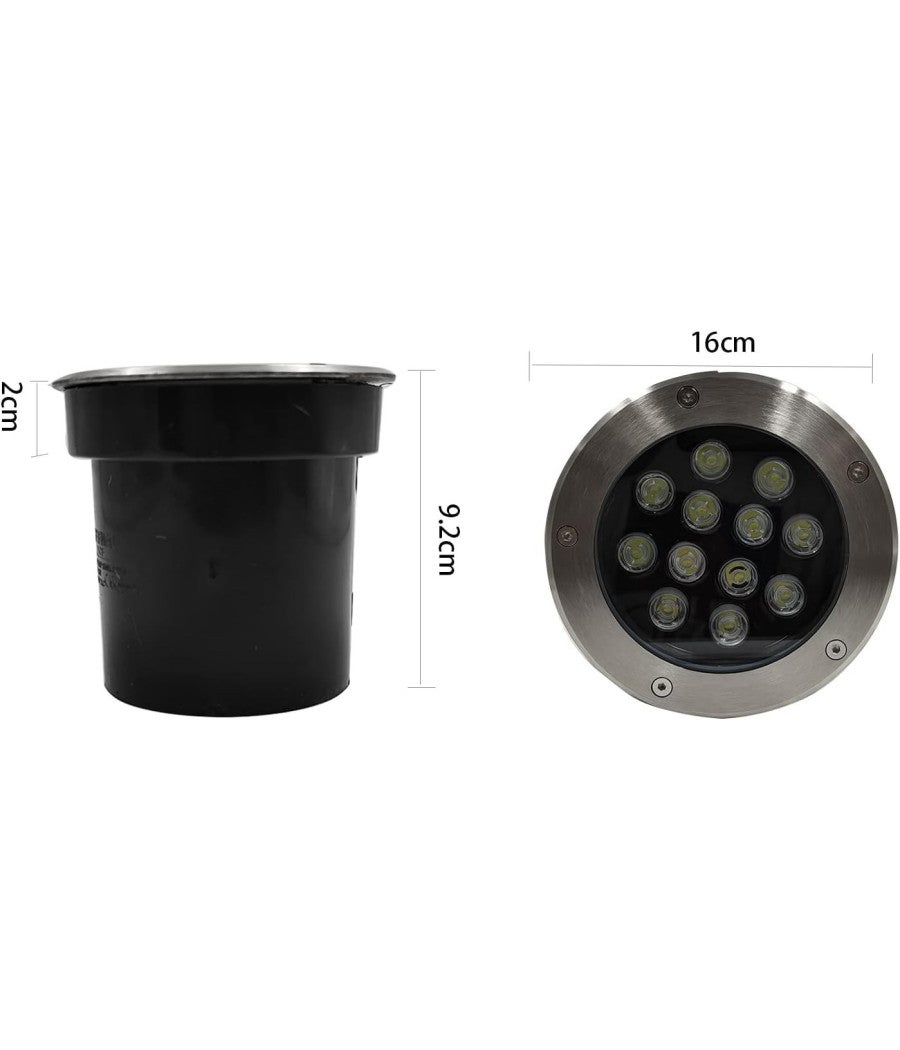 Trade Shop - Faretto Led Segnapassi Watt Giardino Ip65 Calpestabile Per Esterno Impermeabile - Bianco Freddo-12 Watt - 3