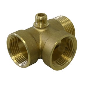 Distributeur De Tuyau En Laiton À 4 Voies Collecteur De Robinet De Tuyau En Laiton Connecteur Dadaptateur De Tuyau Darrosage 70009442