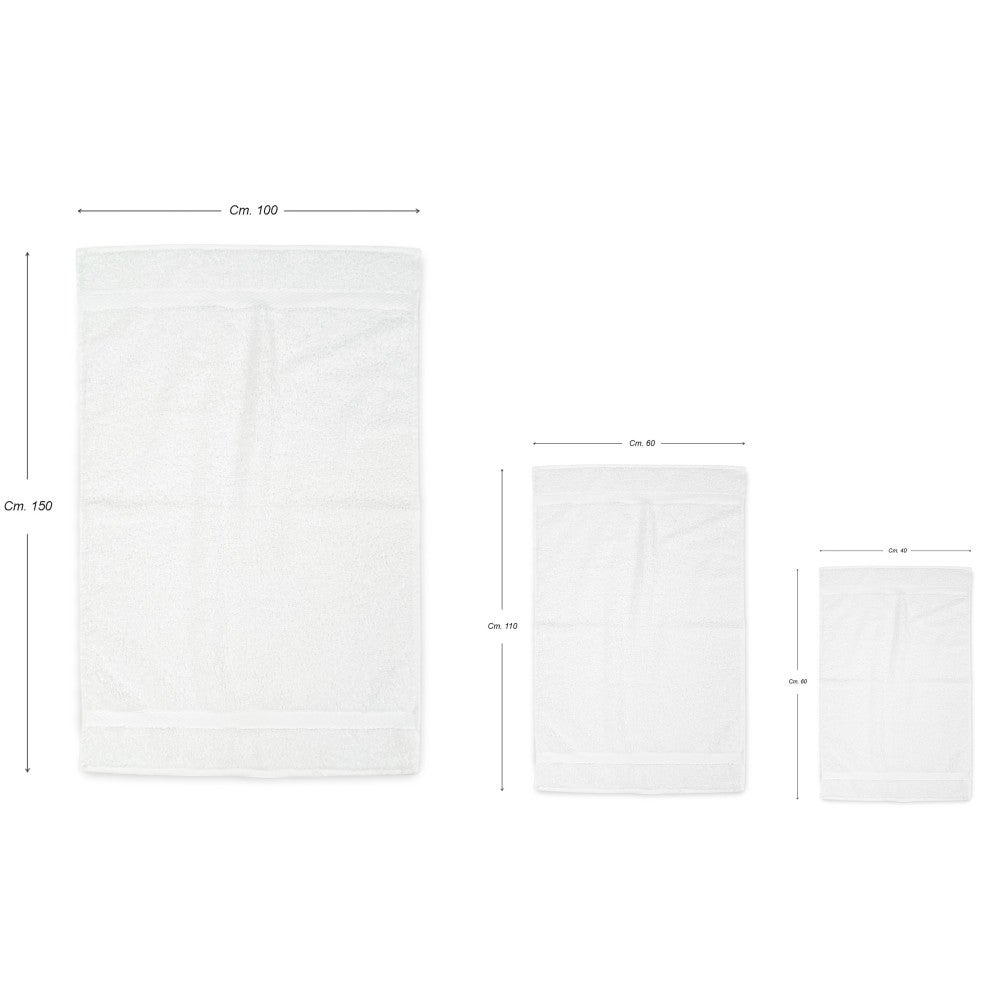 Asciugamani in Spugna di Cotone 100% - Vari Formati - Alta Qualità Made in Italy per Casa, Hotel e B&B Cm. 100x150 - 3