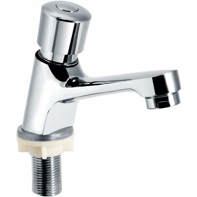 Robinet Temporisé à Fermeture Automatique - Pour évier Cuisine Ou Salle De Bains, Chromé, économie D'eau