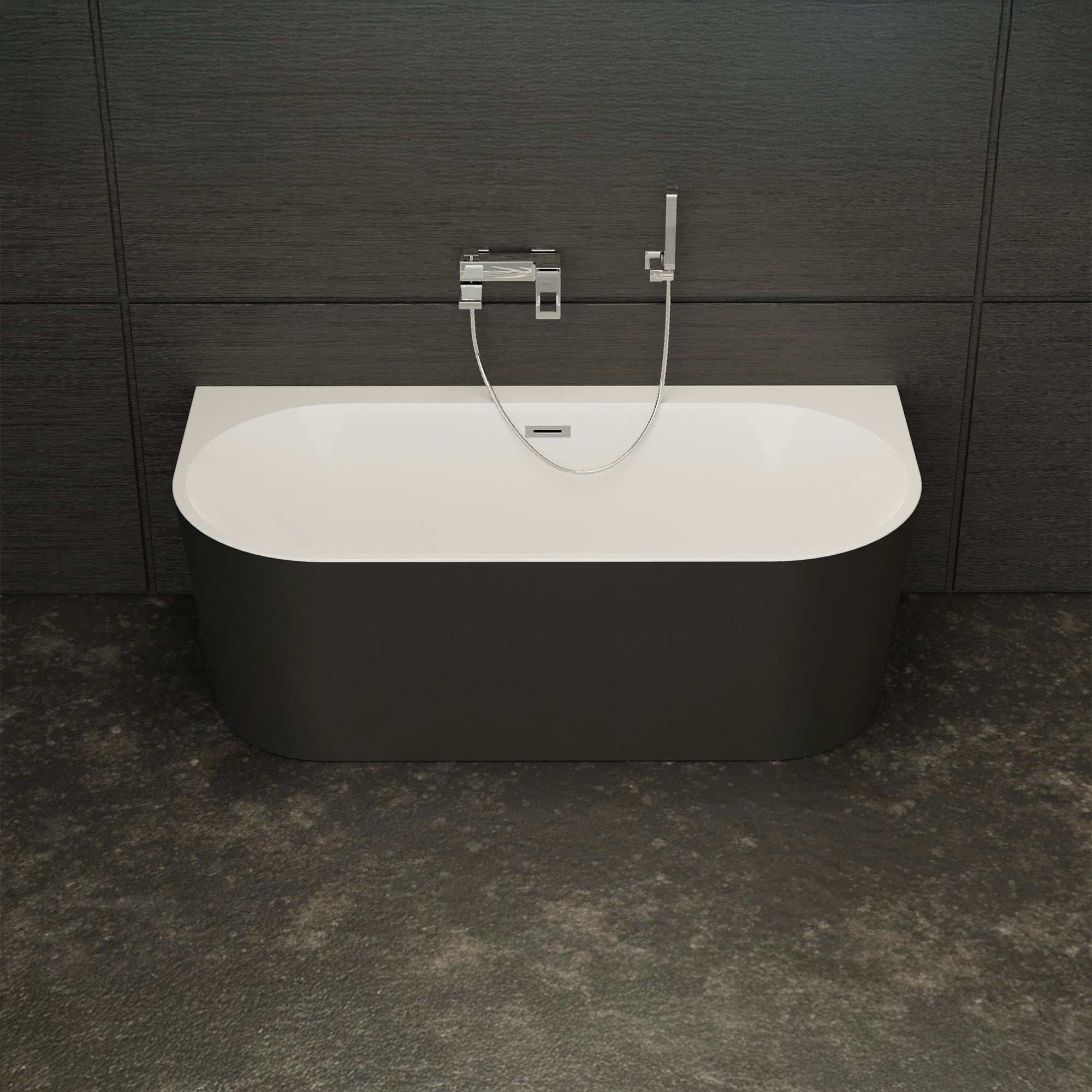Baignoire Ilot Naos 170 noire 170 x80 x58 cm, by SPALINA - 4