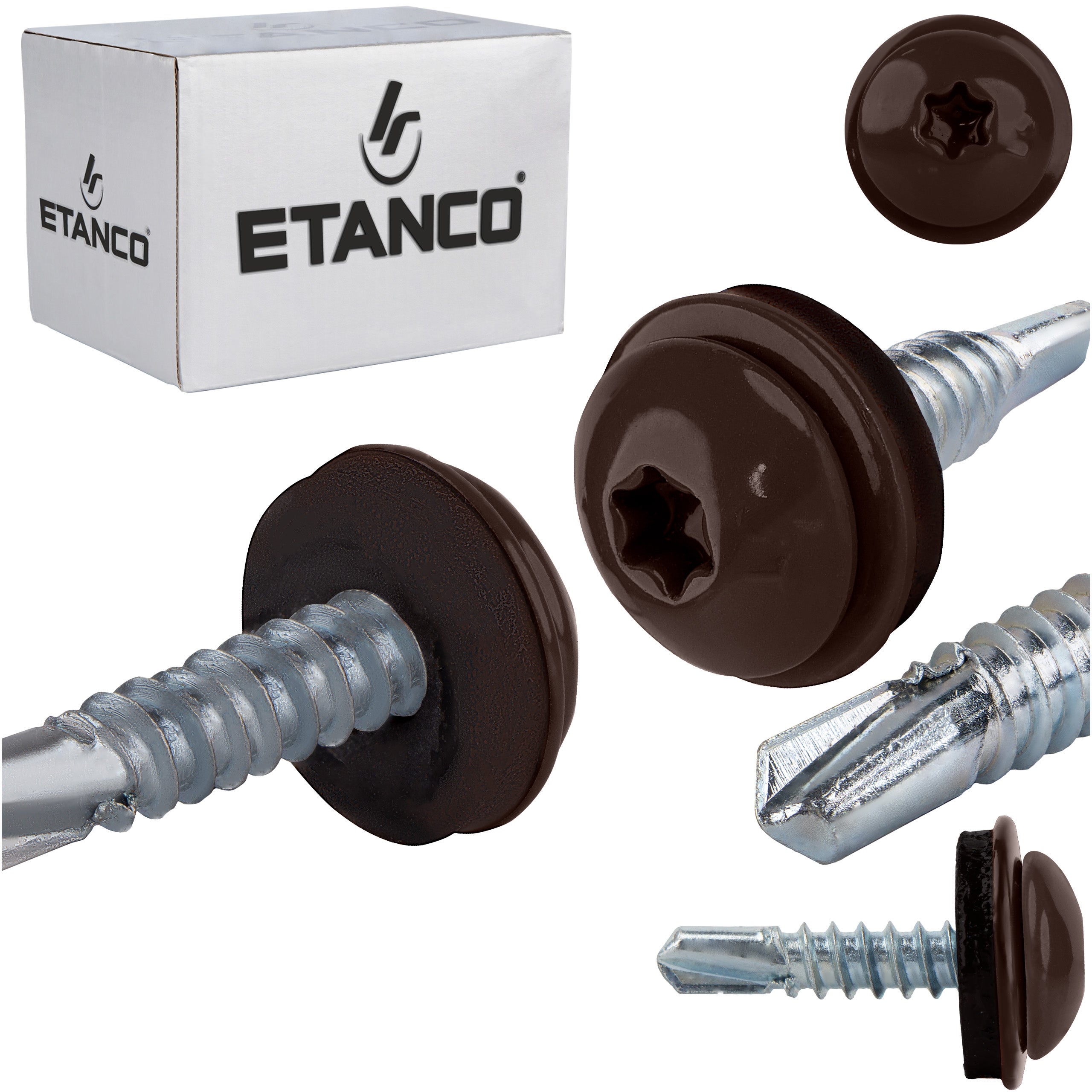 Wkręty samowiercące do metalu Etanco GT3 PH 4,8x22 mm RAL 8017 250szt