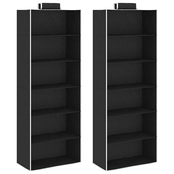 VidaXL Szafa wisząca z 2 przegródkami i 6 przegródkami, materiał