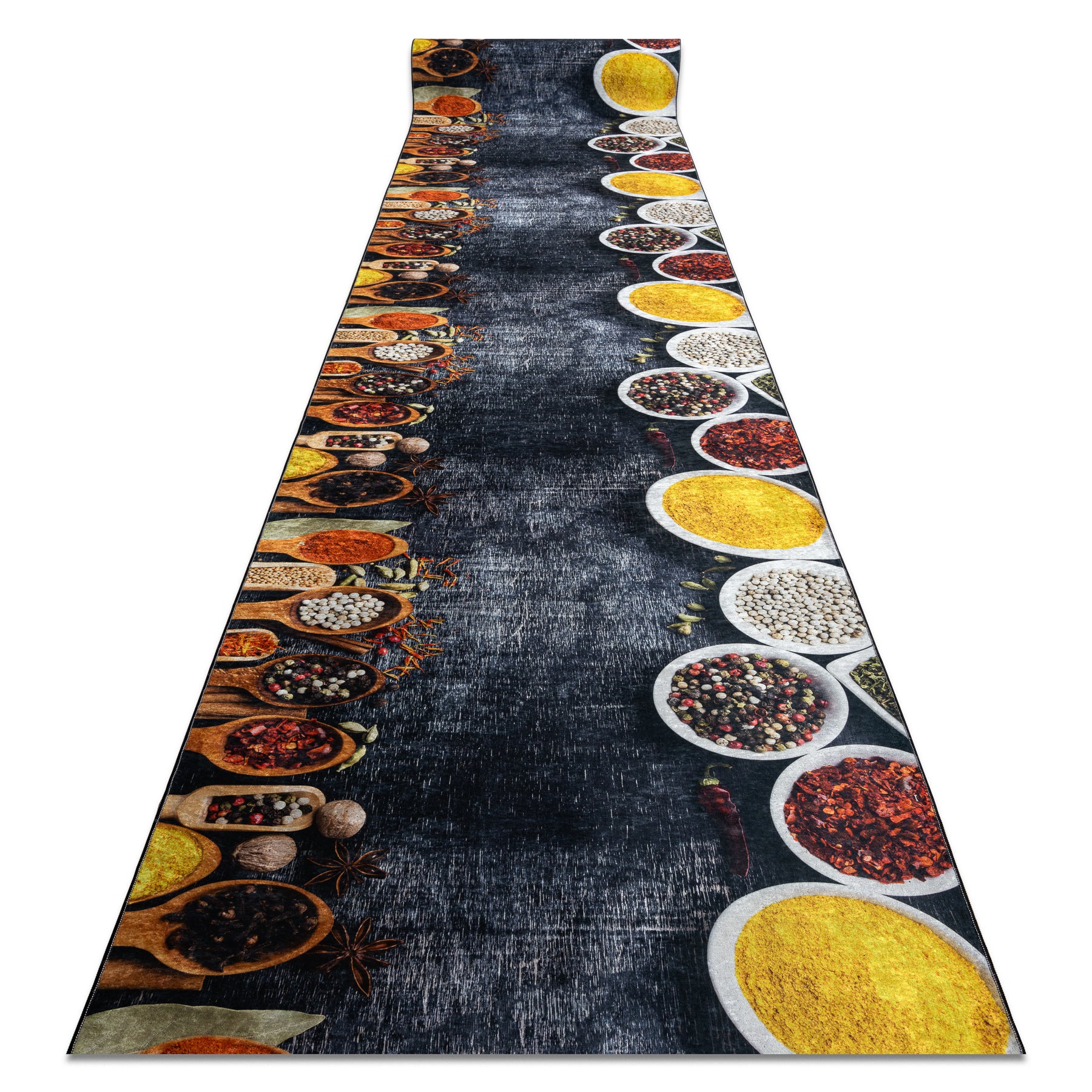 CHODNIK podgumowany DO PRANIA LOTUS KITCHEN 40580 Naczynia, do kuchni szary / żółty 120cm 120x560 cm