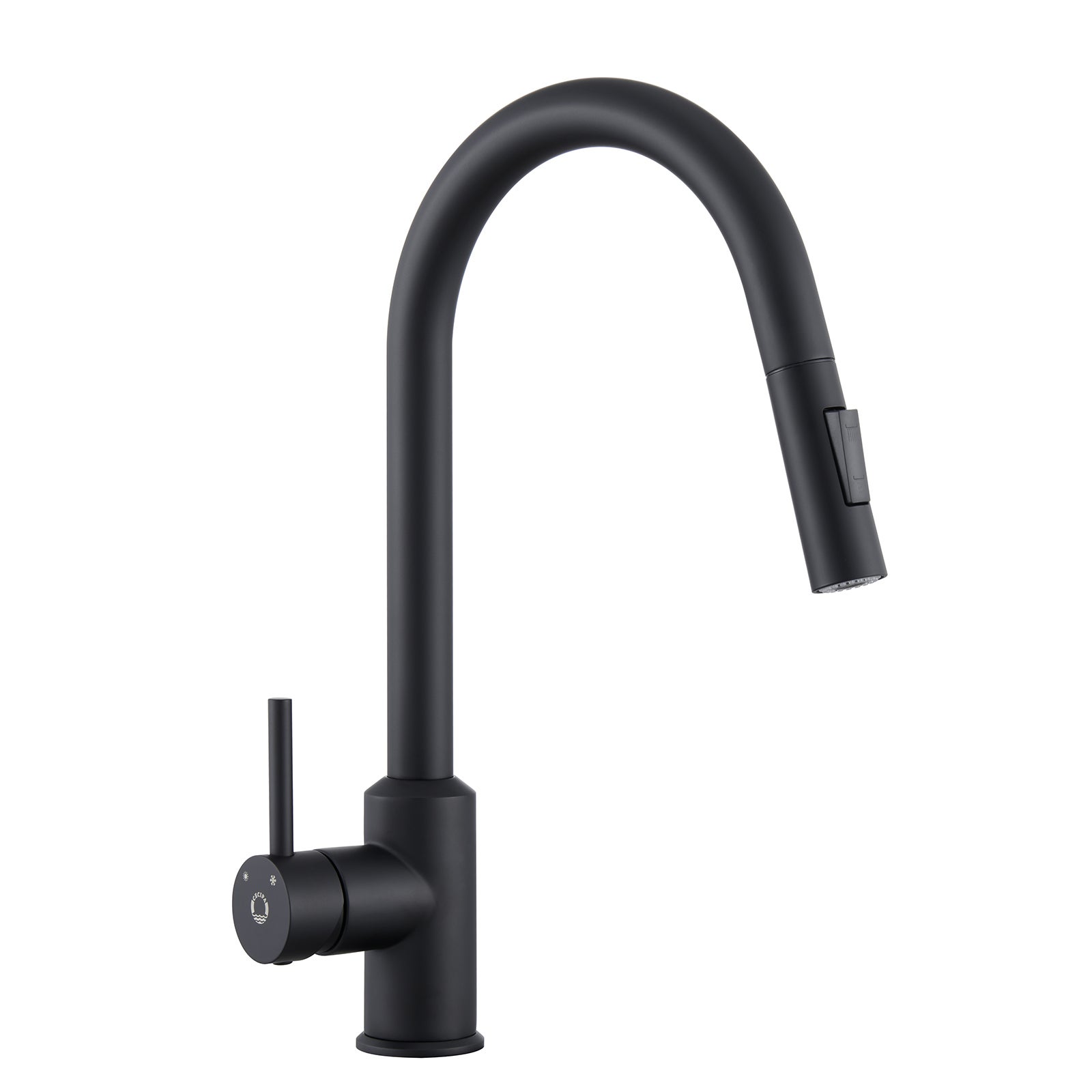 Cecipa max Robinet de Cuisine Extractibl Noir Mitigeur Cuisine avec Douchette Extractible Mitigeur Cuisine d'Évier 2 Modes de Sortie D'eau,EU Modèle - 8