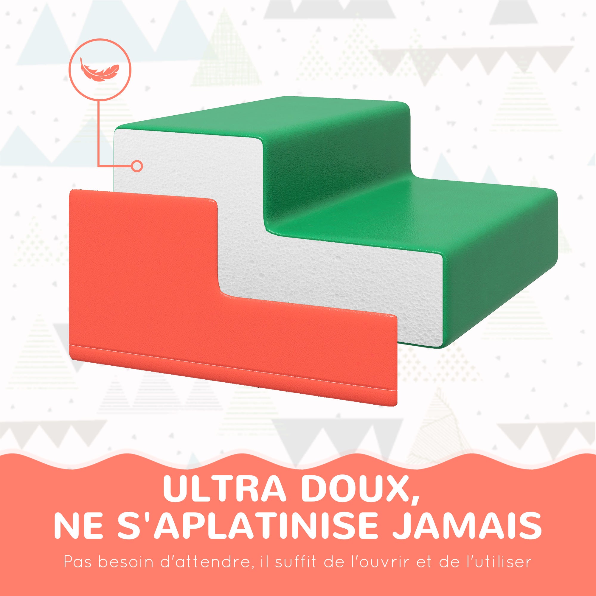 Parcours de motricité bébé en polyuréthane 4 pièces HOMCOM - 5