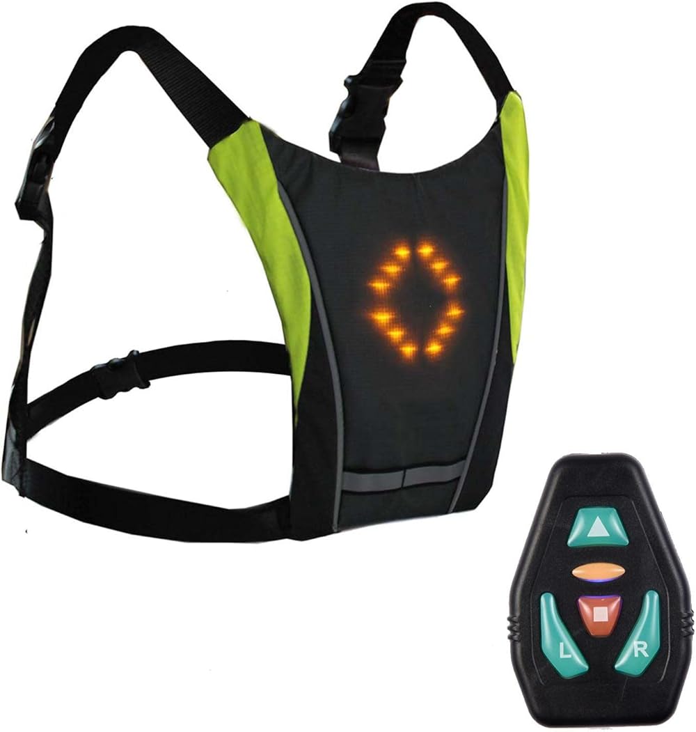 Samlior Gilet Réfléchissant LED Sécurité – 5 Couleurs, 3 Modes, Rechargeable USB, Ajustable Pour Course à Pied, Vélo, Chien