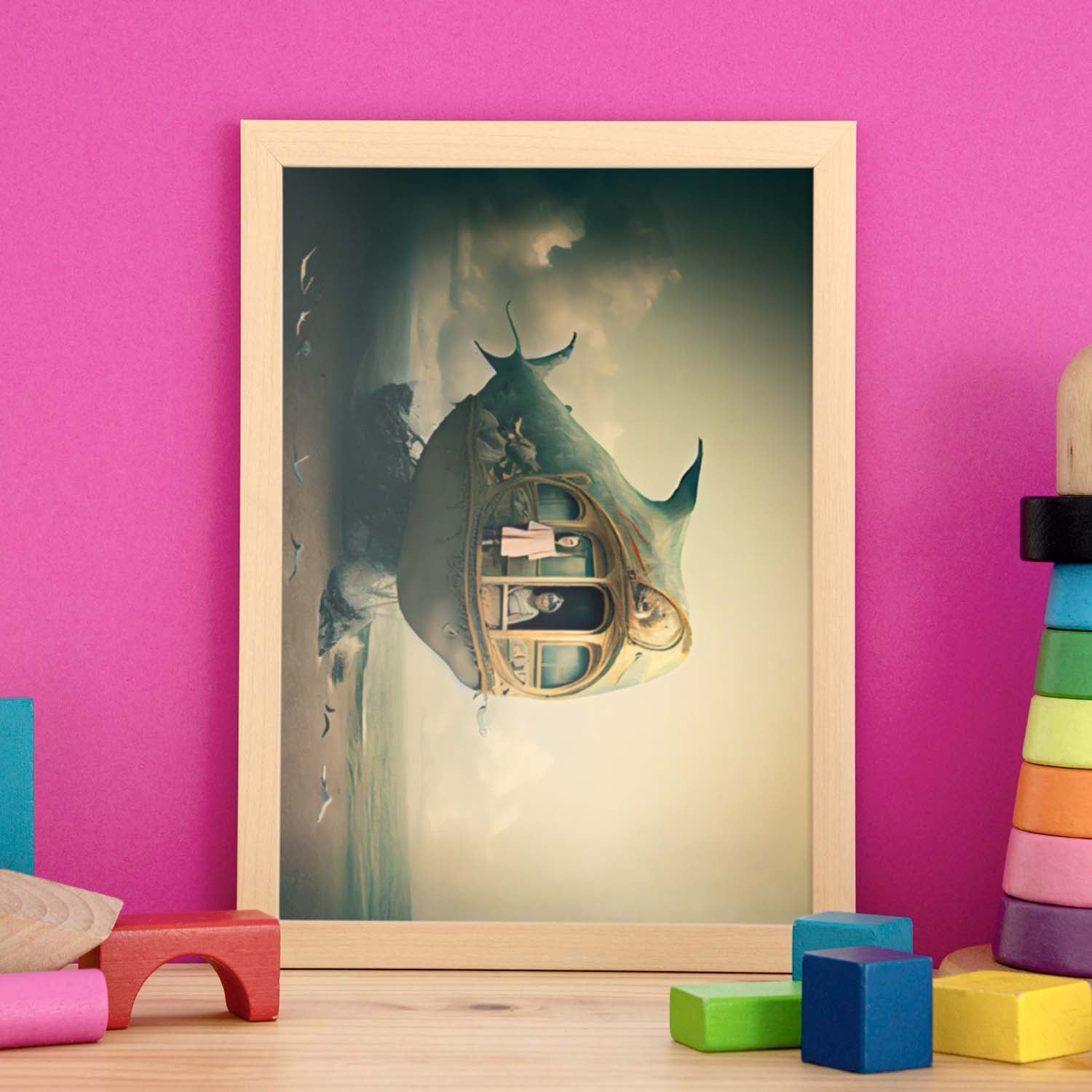 Salvador Dalì Stampa Su Tela "The Waves", 45x60 Cm, Senza Cornice, Riproduzione Quadro Surrealista, Poster Per Decorazione Parete, Arte Moderna