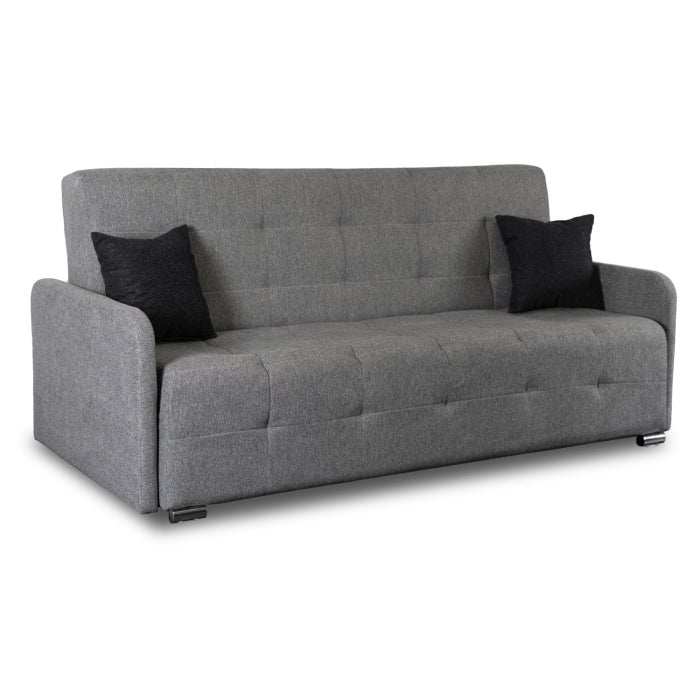 Wersalka Sofa Kanapa Rozkładana Z Funkcją Spania Dwuosobowa Szara ARIA
