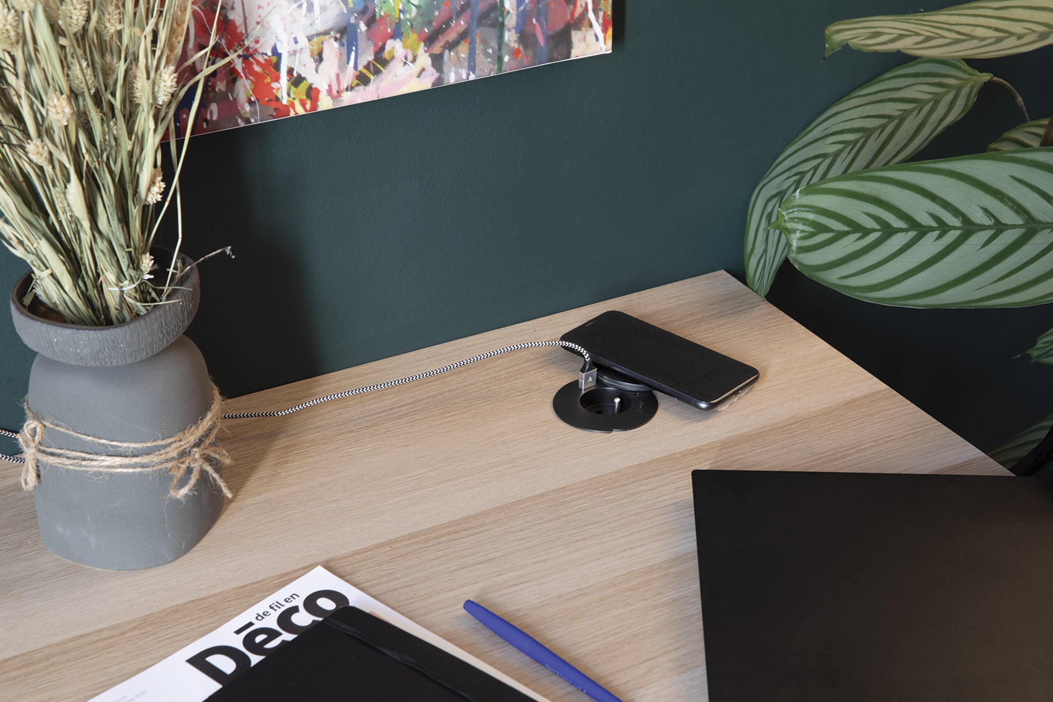 Prise encastrée + ports USB et chargeur induction QI - Otio - 7