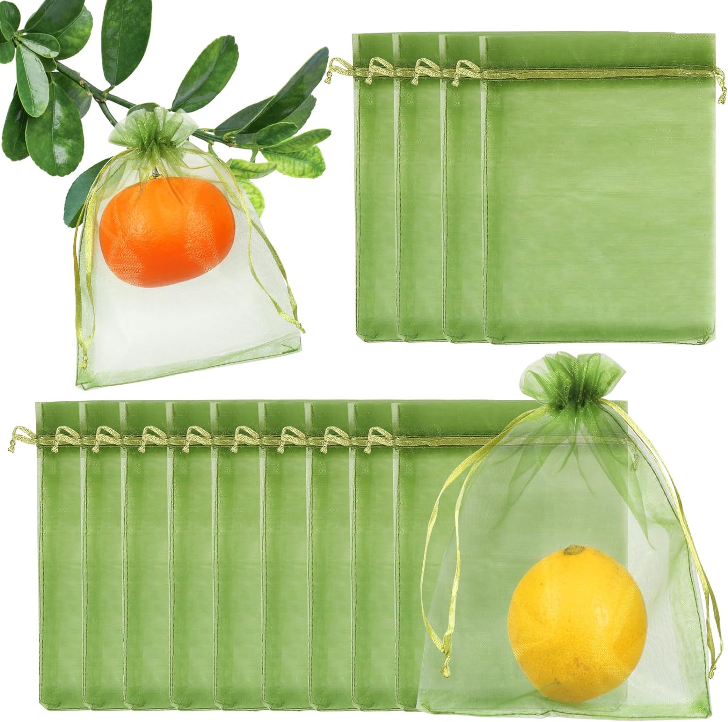 Grand Sac Filet Arbre Fruitier 10x10 Pieds - Anti Oiseaux & Anti Insectes Réutilisable