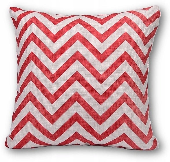 Poduszka Ogrodowa MoodMe Ozdobna Dekoracyjna Red ZigZac 45x45 1 szt