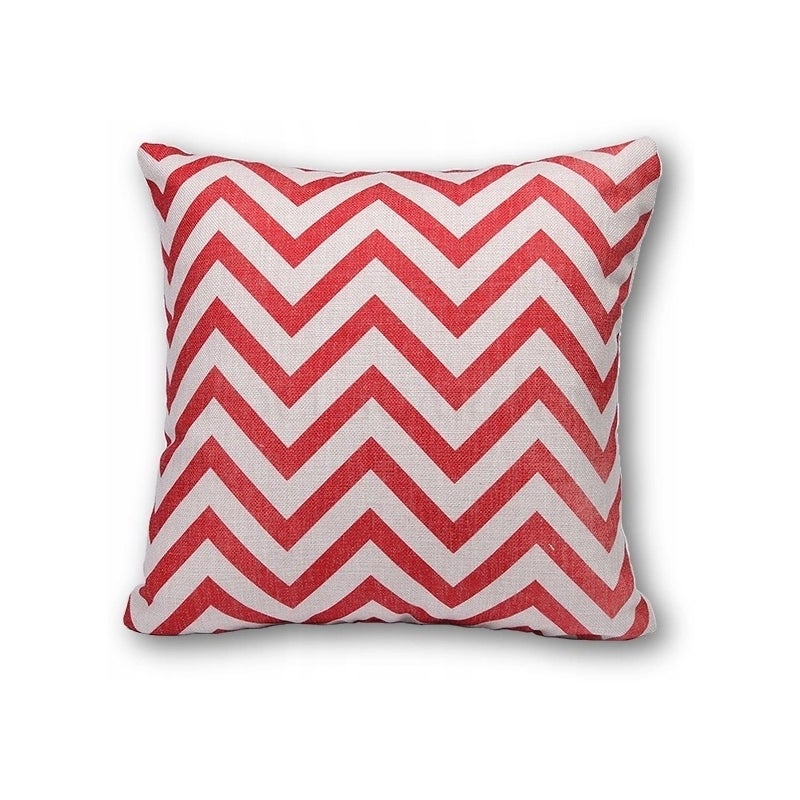 Poduszka Ogrodowa MoodMe Ozdobna Dekoracyjna Red ZigZac 45x45 1 szt