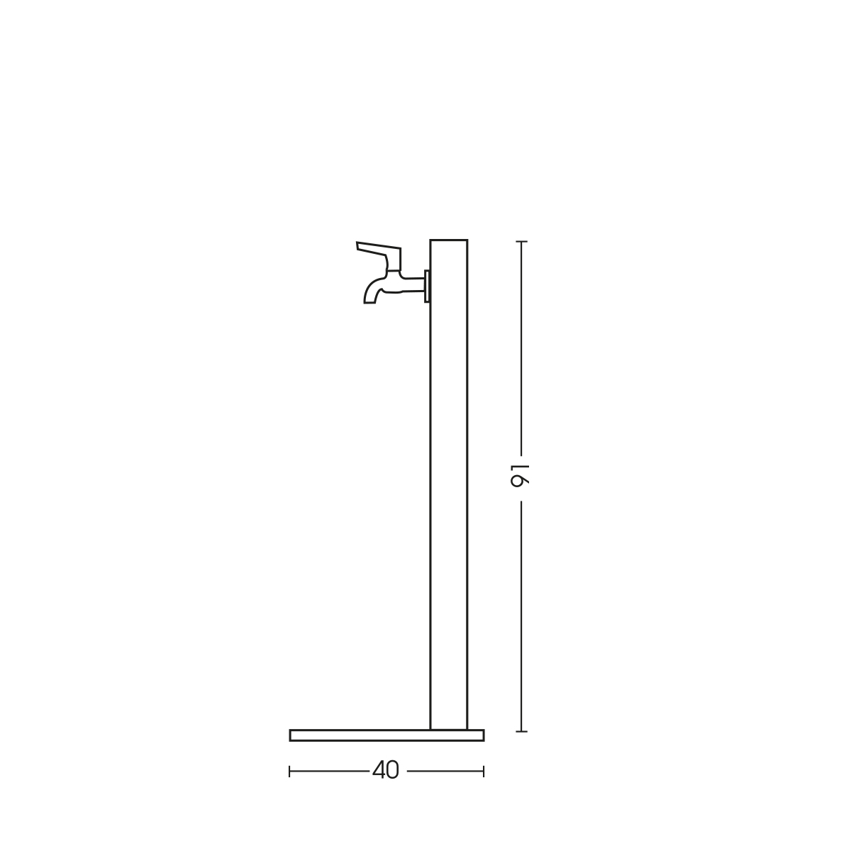 Belfer Fontaine de jardin en colonne en acier/aluminium - socle en ciment, Anthracite, élégante pour jardin - 100% Made in Italy - 4