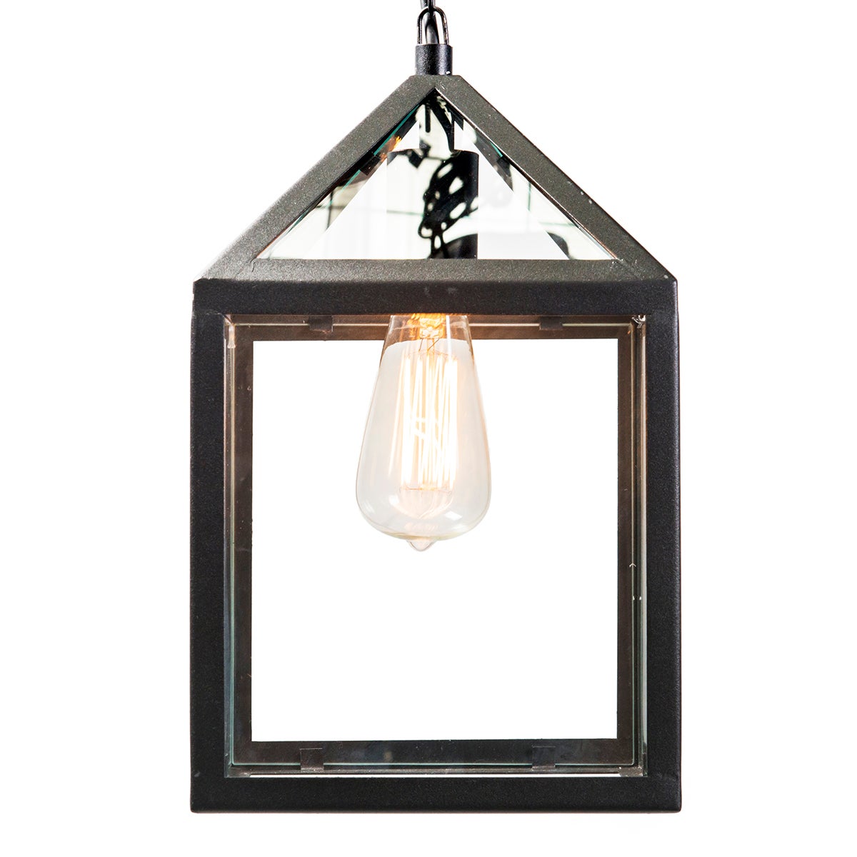 Qazqa lampe suspendue extérieure, suspension pour jardin - Amsterdam - noir, max. 60w, e27, 21cm, IP23, cube - 6