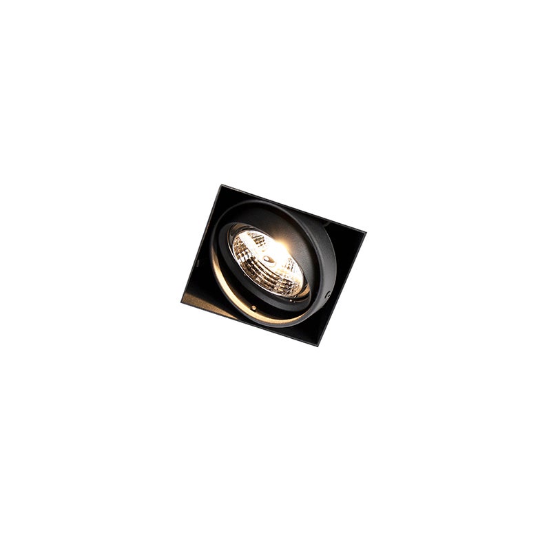 Qazqa reflektory wpuszczane - Oneon Trimless 70 - czarny, gu10, max. 50w, kompatybilny z żarówką LED, 17.5cm, kwadratowy