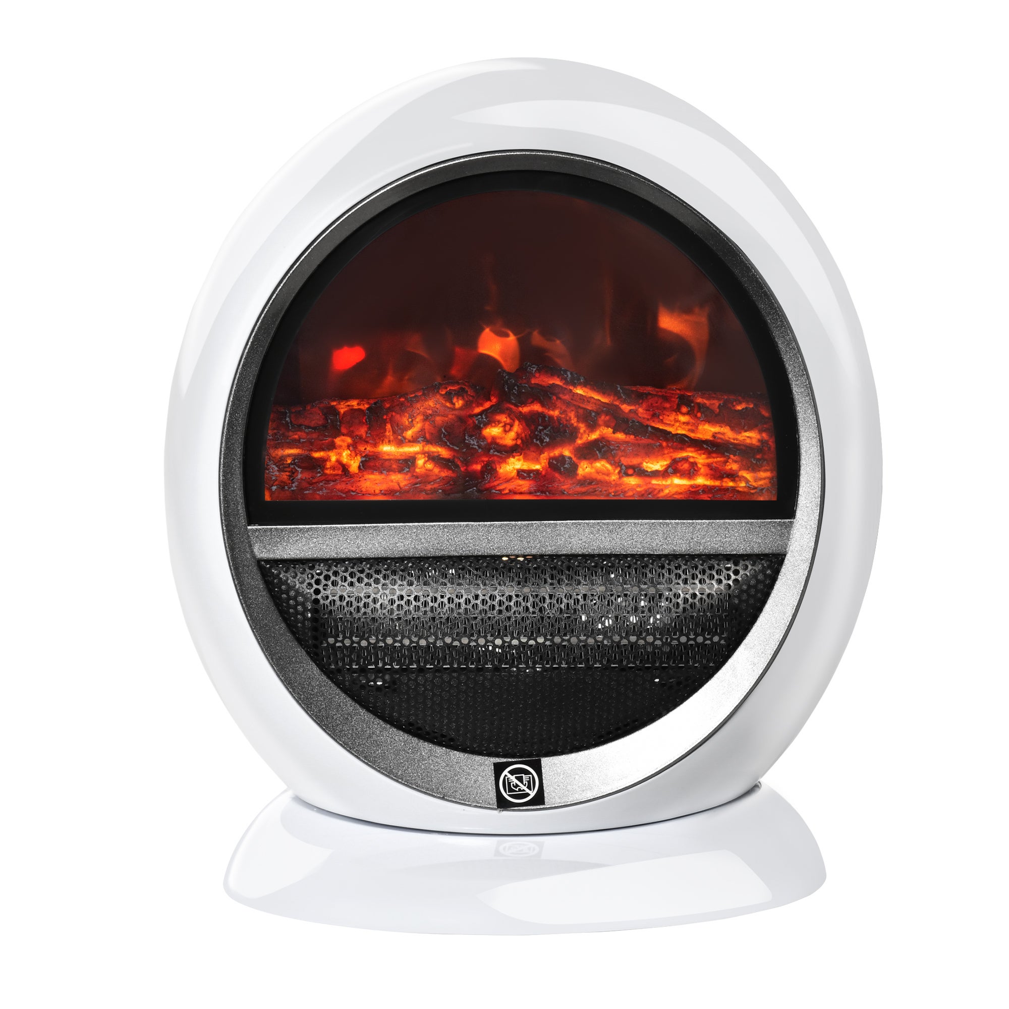 Cheminée électrique portable avec effet flamme - 1500 W - Blanc - 30 ...