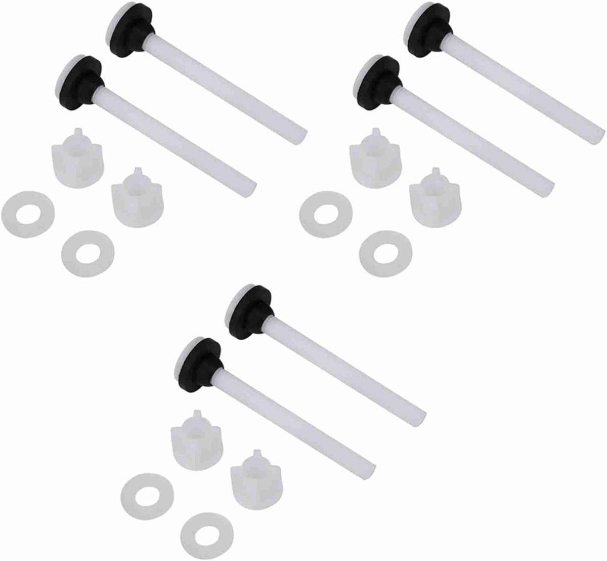 Kit de reparare a toaletei: 3 perechi de șuruburi de fixare a rezervorului de toaletă, bolțuri și accesorii de schimb