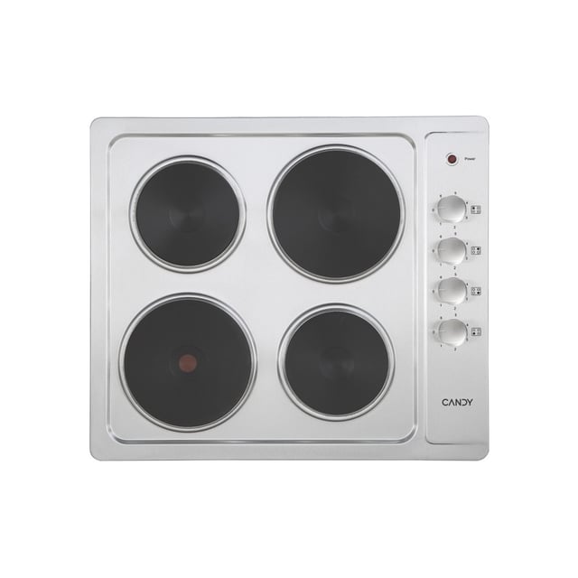 Candy CLE64KX fornello elettrico Acciaio inox Da incasso 58 cm Piastra sigillata 4 Fornelli