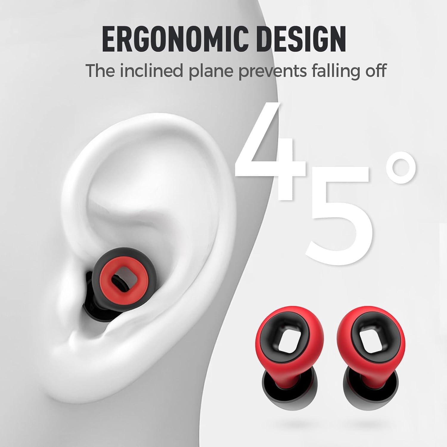 Bouchons d'oreilles moto anti-bruit du vent (réduction de 45 dB) – Protection auditive réutilisable pour moto, tourisme, course, conduite, sommeil - 2