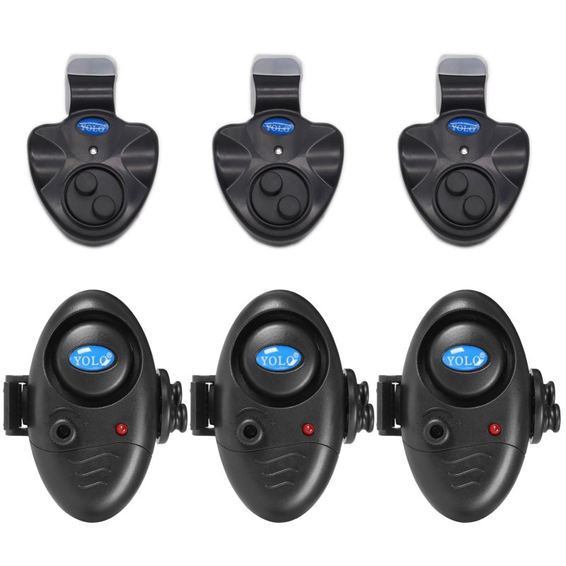 Lot De 4 Détecteurs De Touche Lumineux LED Pour Pêche à La Carpe – Avec Bobine Et Clip Réglable - 14