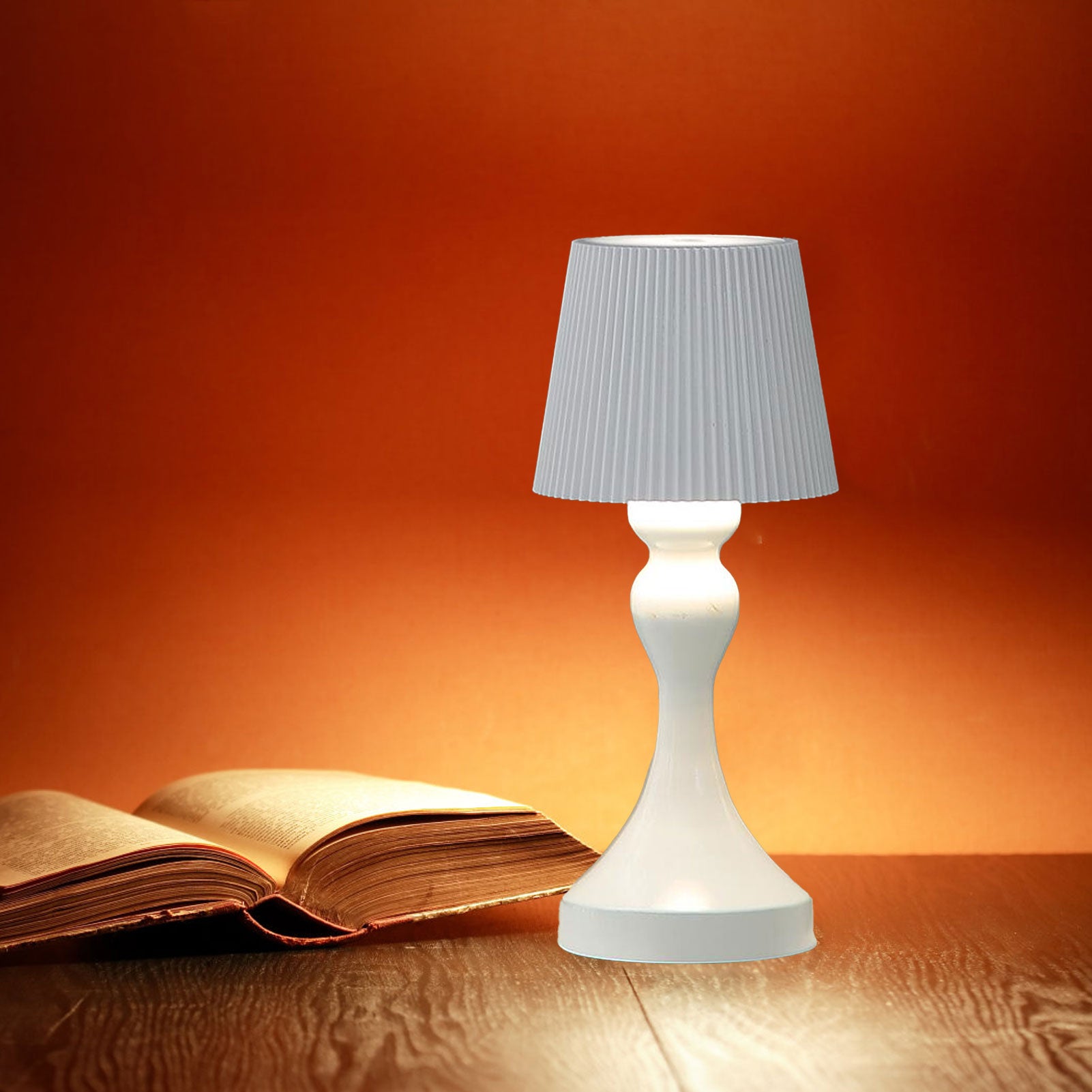 Lampa stołowa, lampka nocna, ładowanie USB-C, 3 ustawienia kolorów, oświetlenie otoczenia, lampa dotykowa do sypialni, salonu, biura (biała)
