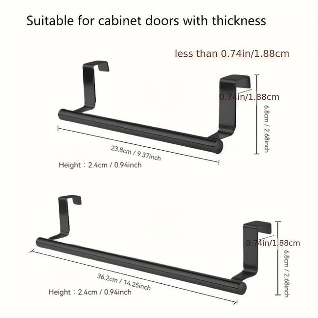 Portasciugamani Da Armadietto In Acciaio Inox - Gancio Per Strofinacci, 36CM - Foto 12