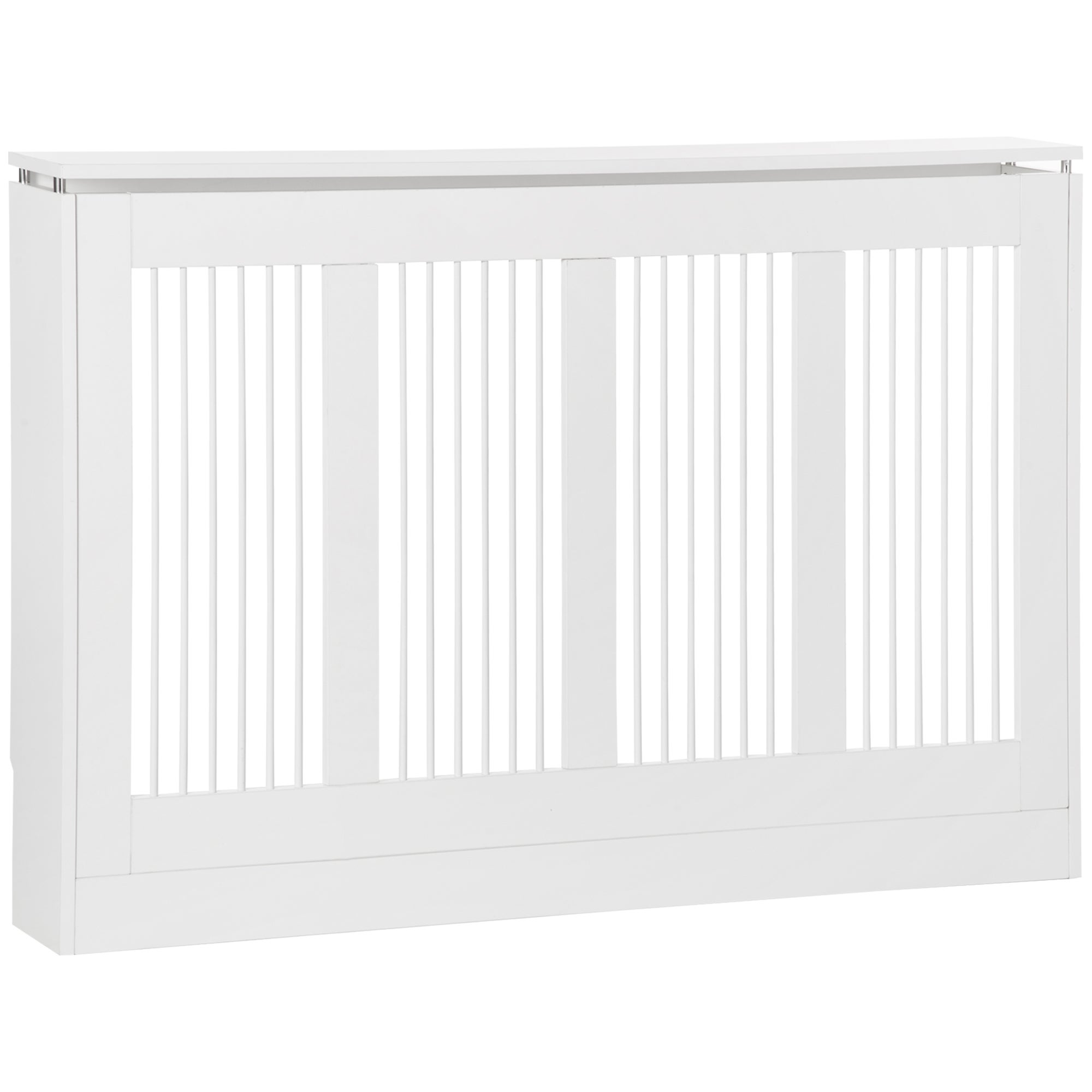 Cache-radiateur moderne élégant lattes maison MDF acier 120x18x84 cm ...