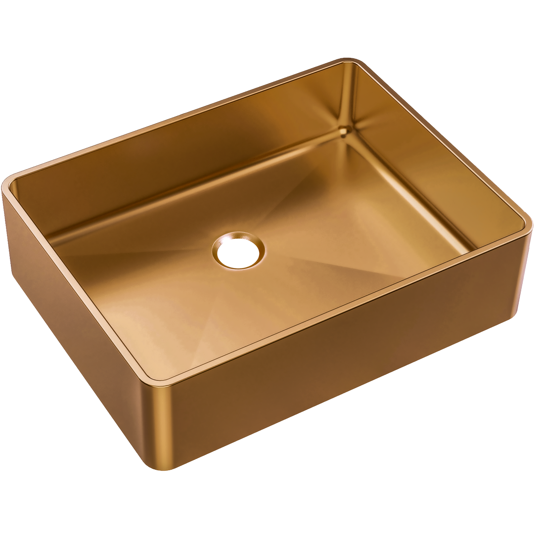 Luisa Umywalka 48x37 ze stali nierdzewnej szczotkowana miedź