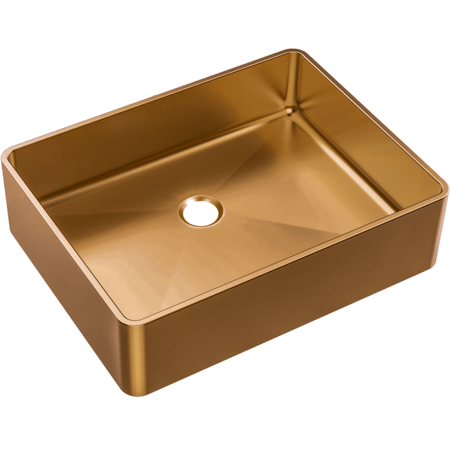 Luisa lavabo 48x37 en acero inoxidable cobre cepillado