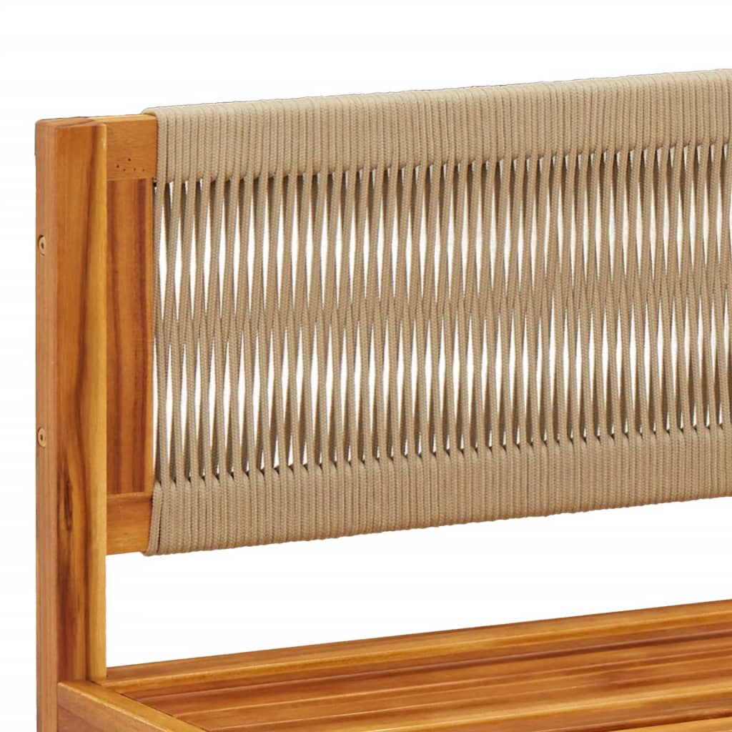 Maison Exclusive - Ensemble de canapés de jardin 3 pièces avec coussins, bois d'acacia et corde, - 7