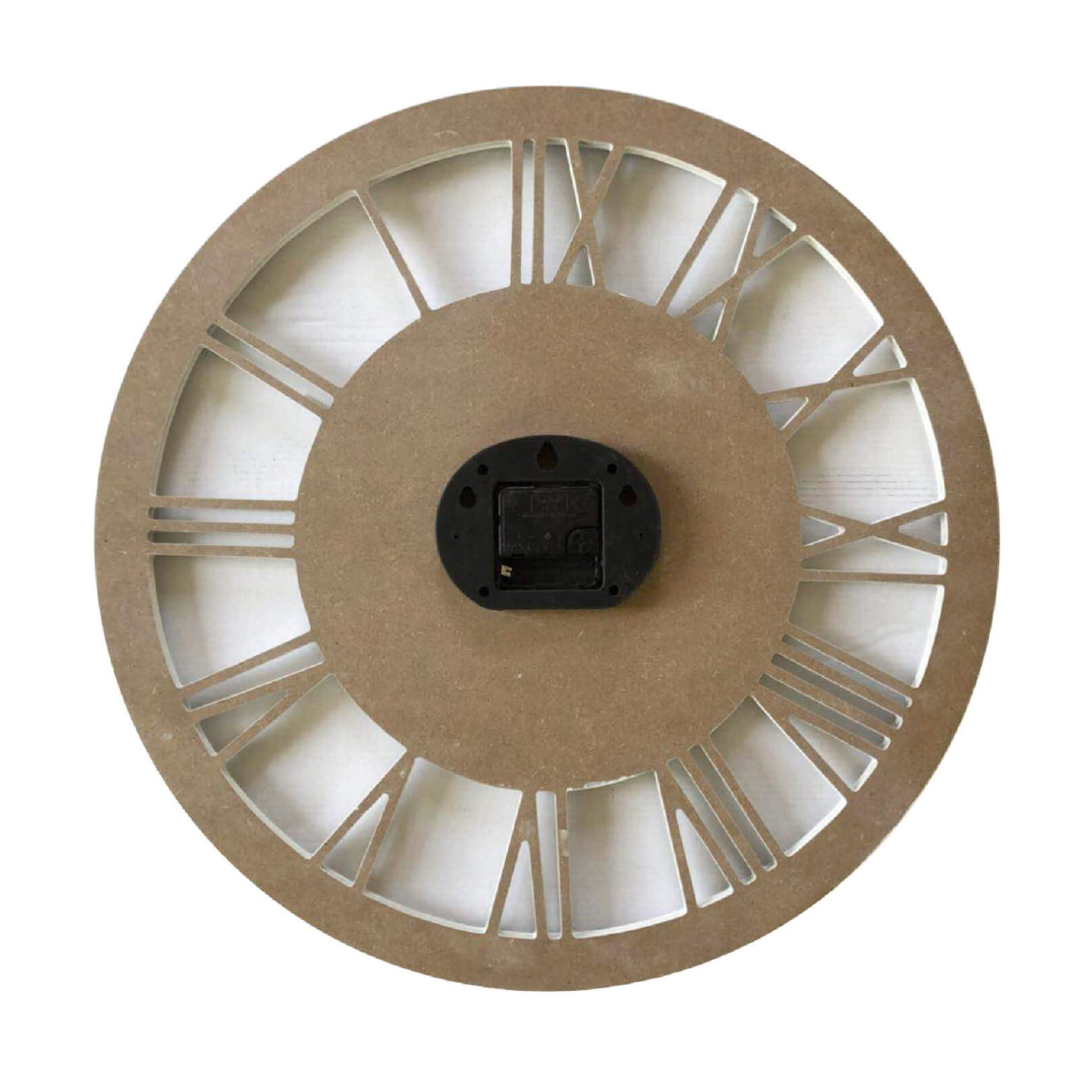 Horloge Mobili Rebecca Salon Horloge Murale Shabby Vintage Bois Blanc 50x50x4,5 - 6