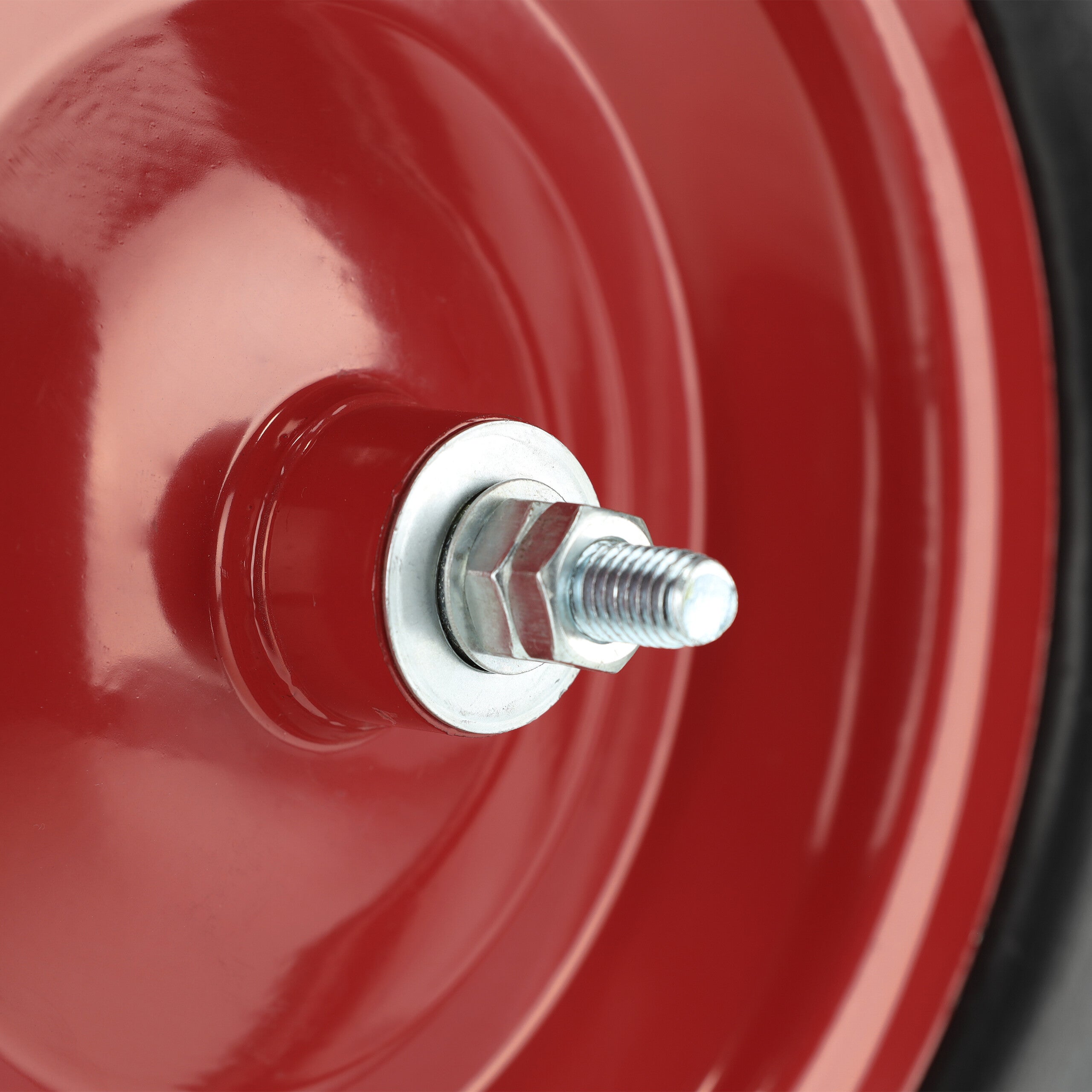 Roue de brouette avec axe 4.80 4.00-8, caoutchouc, jante en acier, pneu rechange, increvable, noir/rouge, Relaxdays - 6