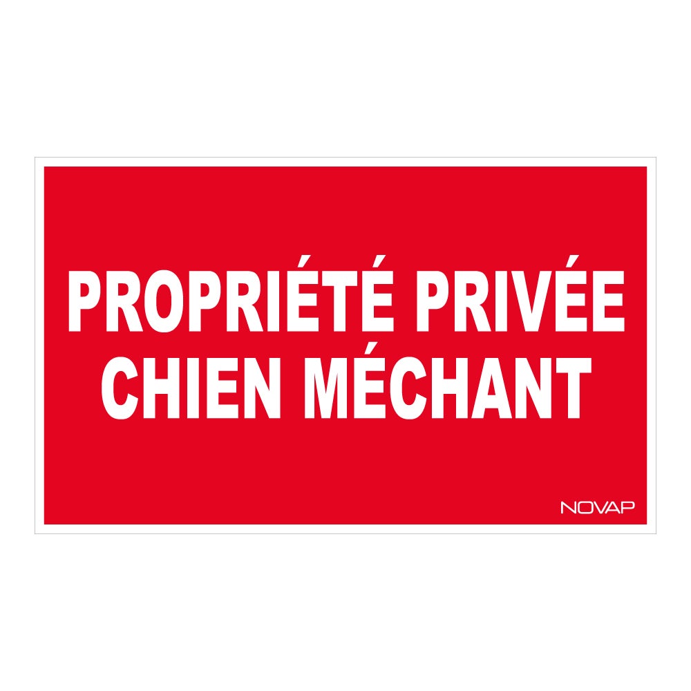 Panneau chien méchant - Sticker Communication