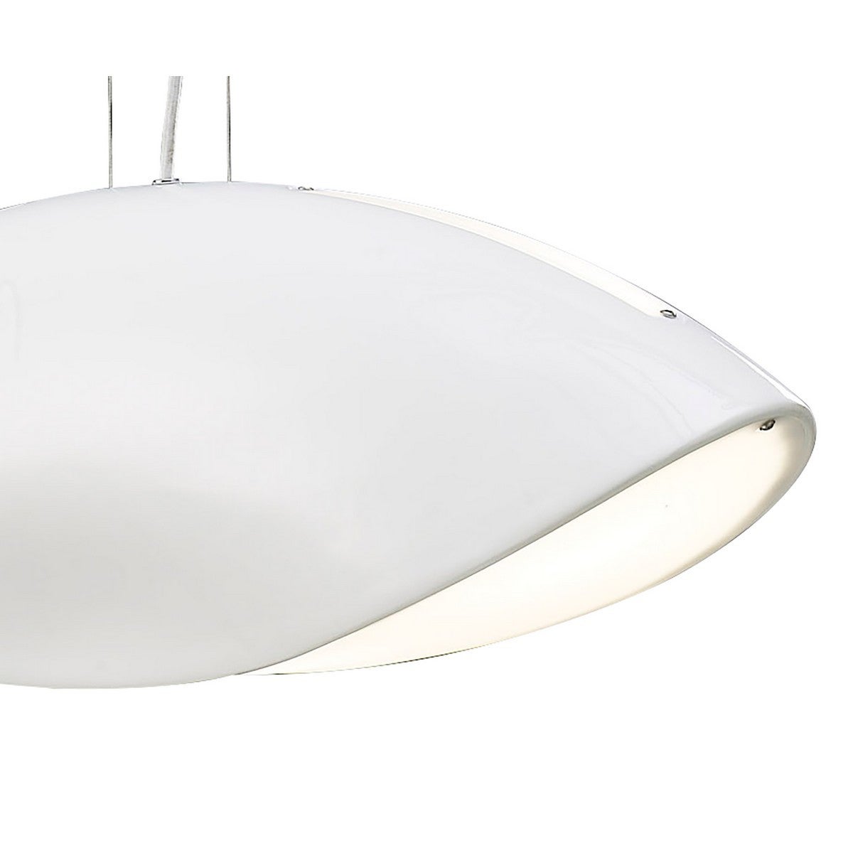 Suspension Pasion 4 Ampoules E27, blanc brillant/arylique blanc/chrome poli - 5