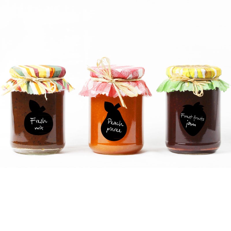 Adesivo etichette lavagna Set di 6 mini frutta - Sticker adesivo - adesivi murali - 70x70cm - 3