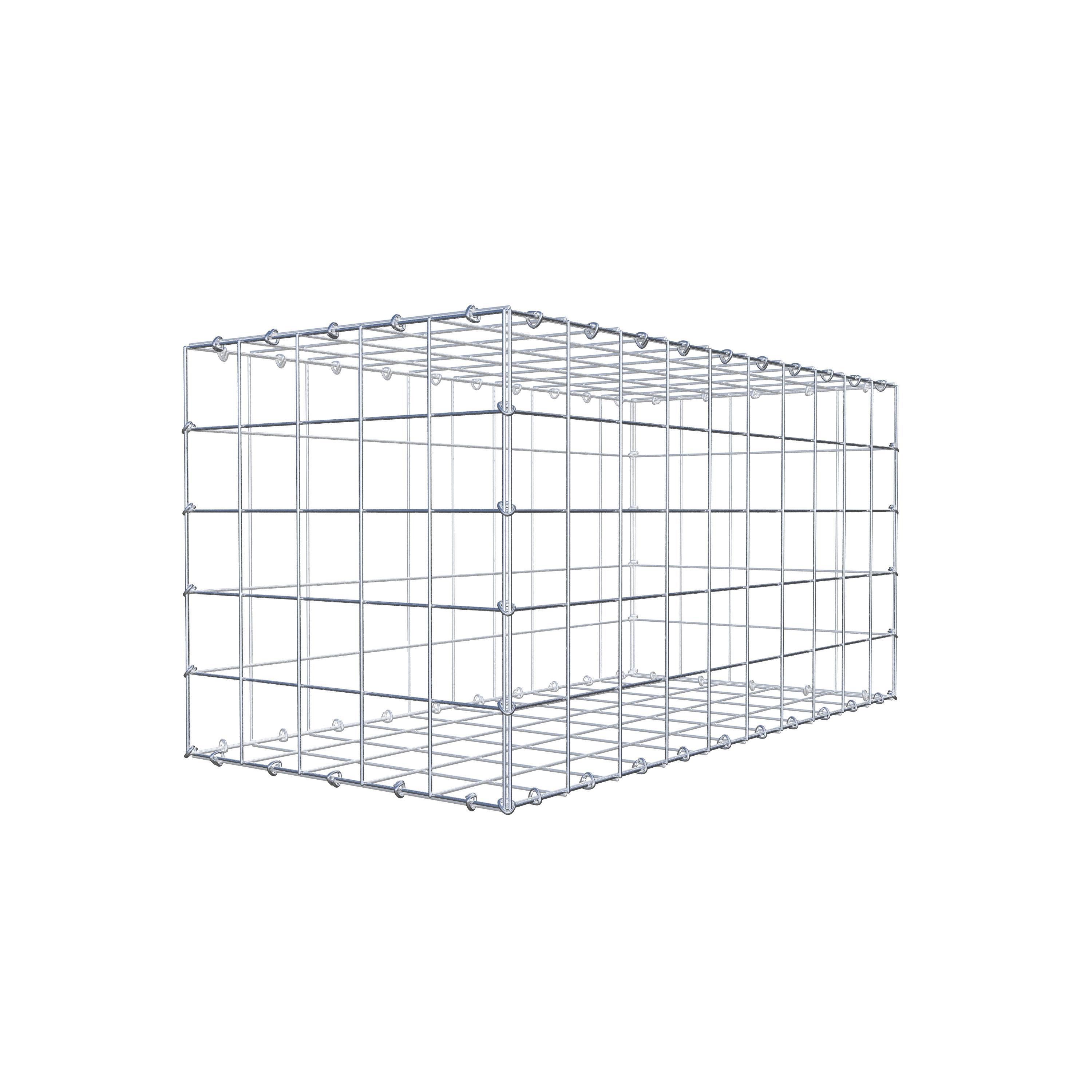 Gavión de acero galvanizado 100x50x50cm (LxAxP), malla 10 x 10cm, Anillo en C, jaula metálica para muro o jardín - 6