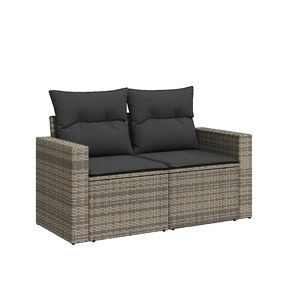 Zestaw ogrodowy vidaXL 6 szt. szary rattan syntetyczny modułowy
