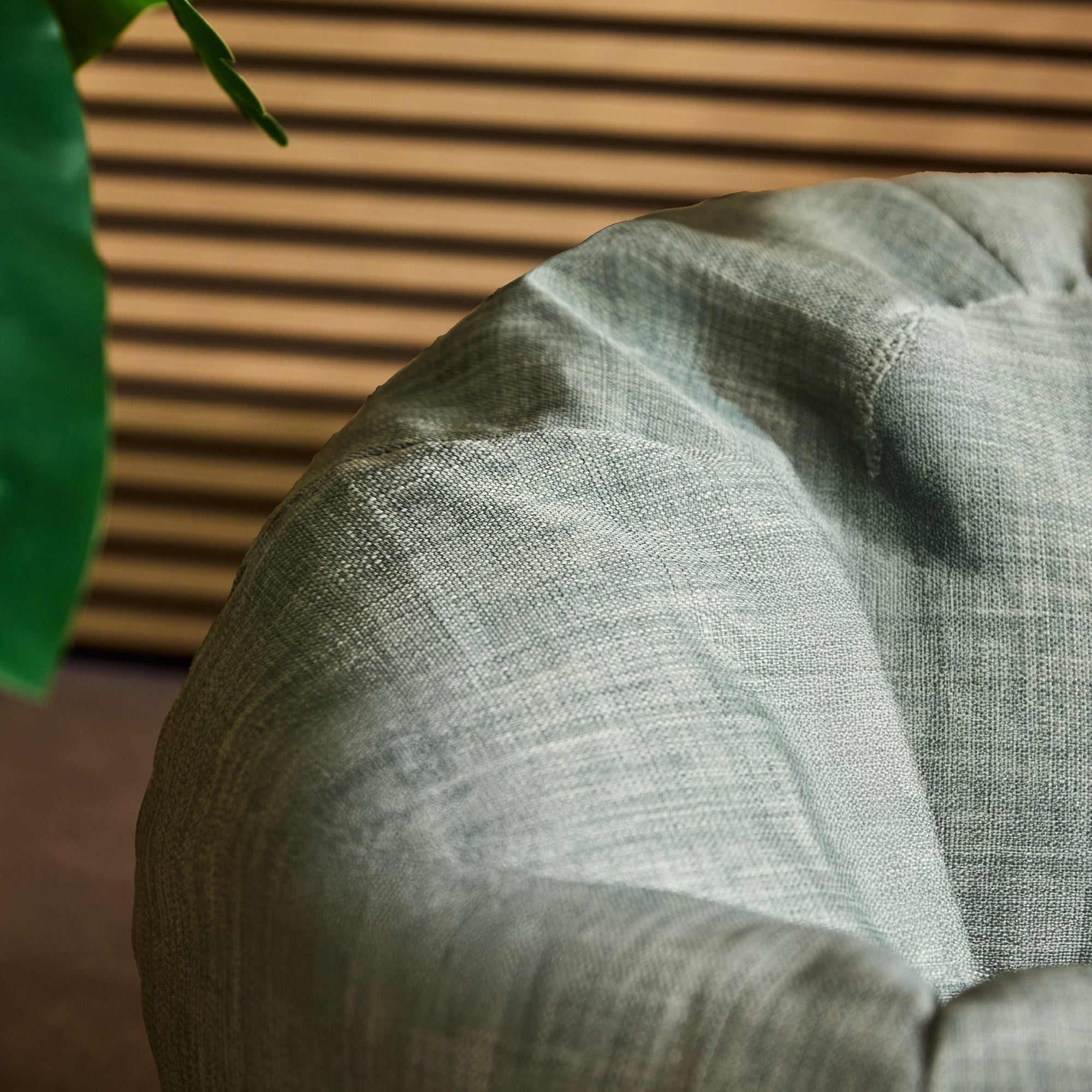 Pouf fauteuil Icon classique extérieur en tissu tissé vert sauge, 50x85cm, Made in Allemagne, Oeko-Tex® - 5