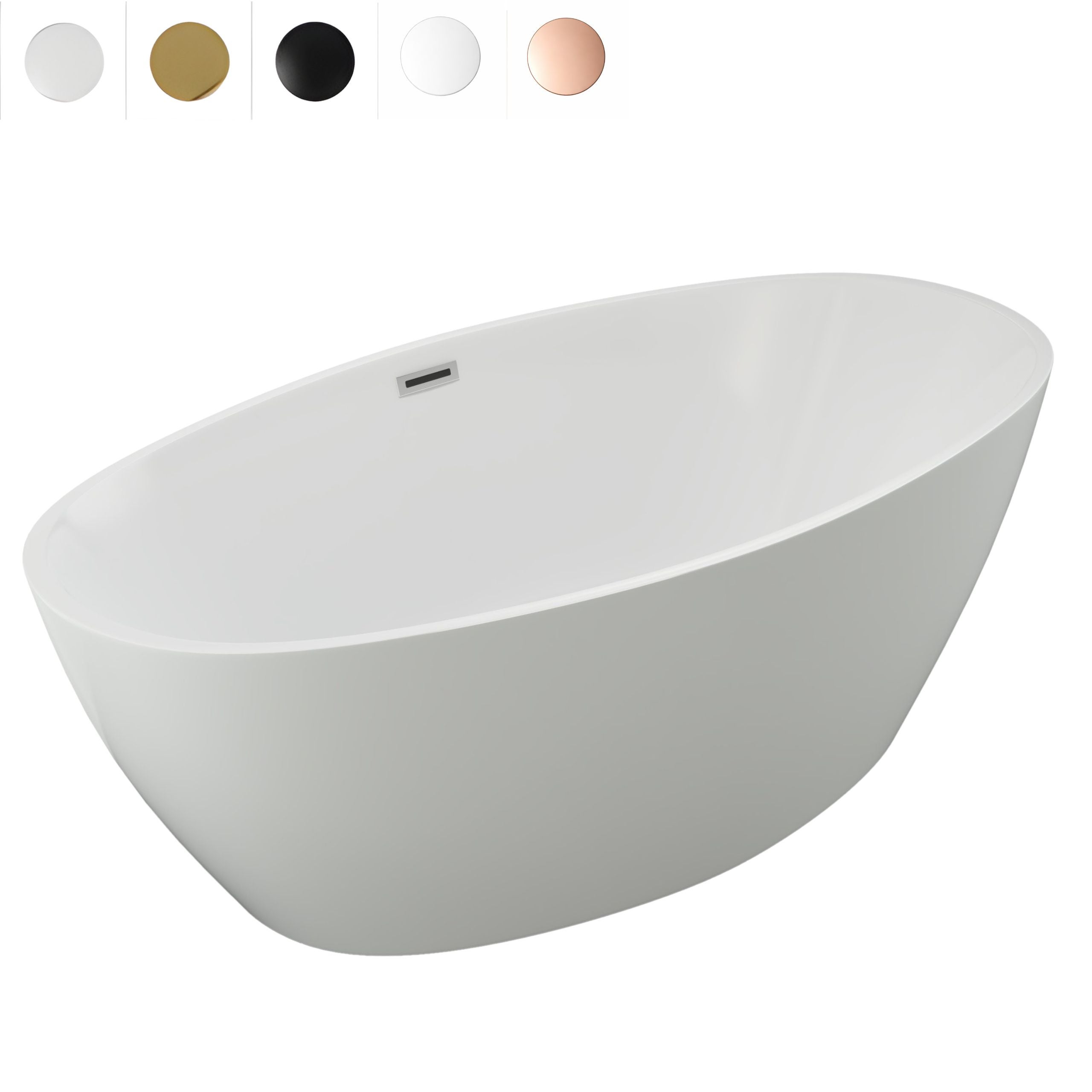 WANNA WOLNOSTOJĄCA SKYLER AKRYLOWA 170 X 80 BIAŁA + SYFON KOREK PRZELEW 5 KOLORÓW