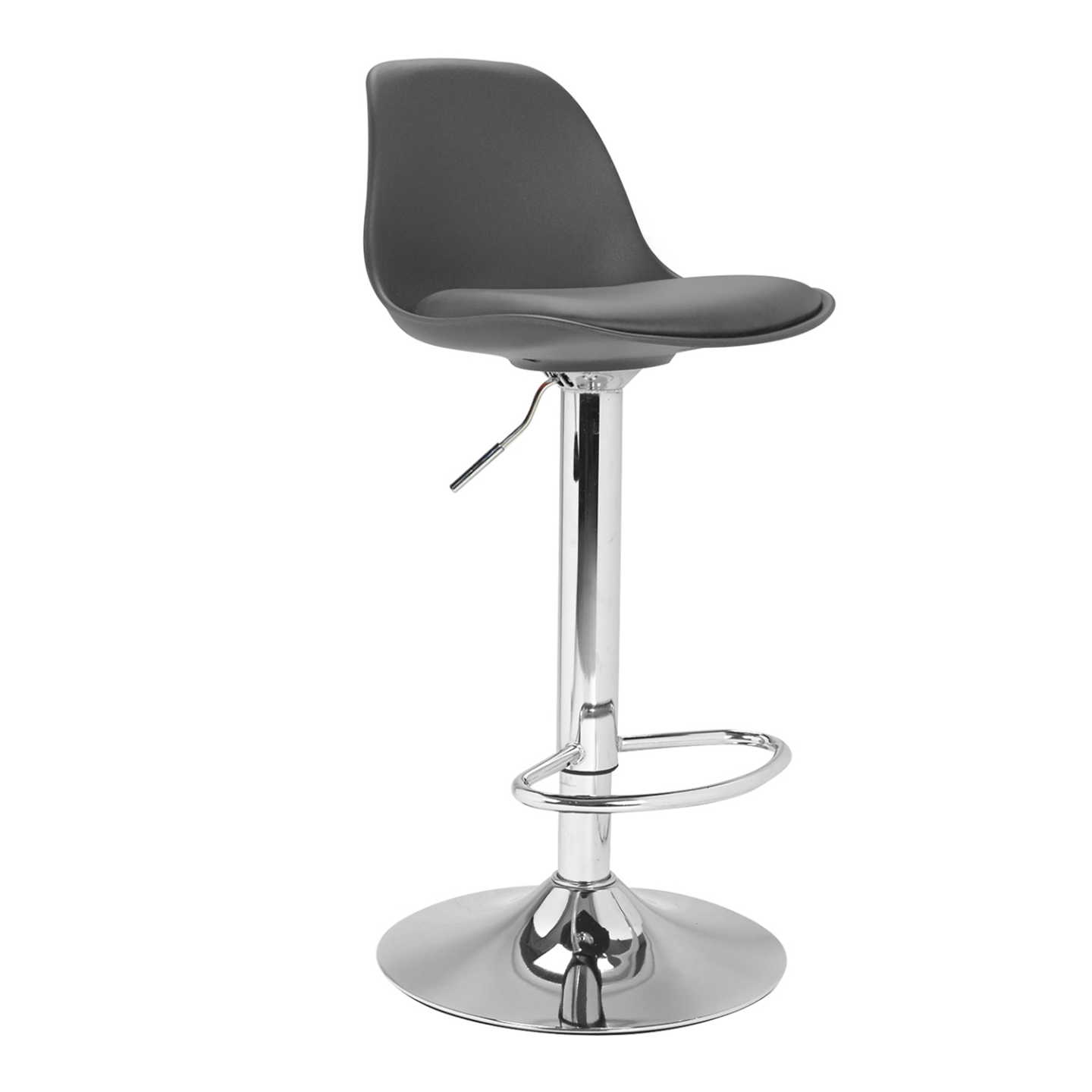 Lot de 2 tabourets de bar KARL design gris - 4